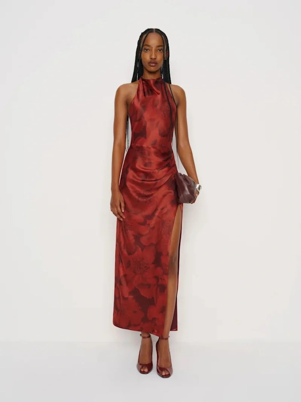 Reformation Emeline 100% Silk Dress - Carnelian - Picture 1 of 3